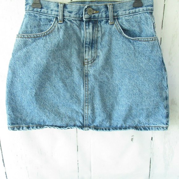 Brandy Melville Dresses & Skirts - SOLDBrandy Melville John Galt Jeans Skirt Small S Blue Mini Denim Distressed